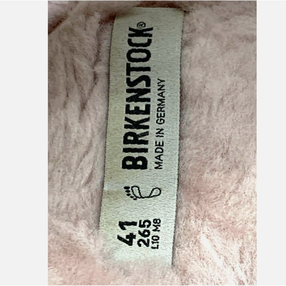 Birkenstock Milano Shearling Light Rose Pink Suede Slingback Sandal 41 L10 Reg - Picture 14 of 15